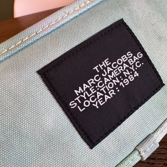 NWT!Marc Jacobs The Camera Bag -Tie dye Blue -canvas - Picture 15 of 16
